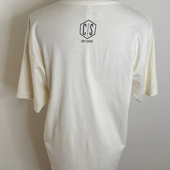 Next Level Apparel Cream Tee with Vibrant Text - Picture 4 of 6